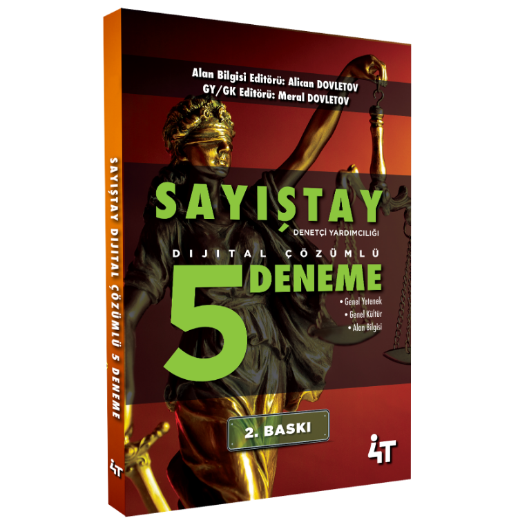 Sayıştay Dijital Çözümlü 5 Deneme 2. Baskı- 4T Yayınları