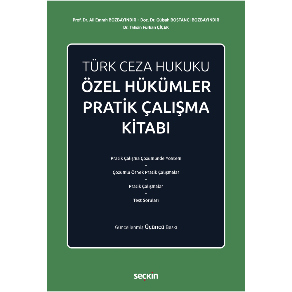 Türk Ceza Hukuku Özel Hükümler Pratik Çalışma Kitabı Seçkin Yayıncılık