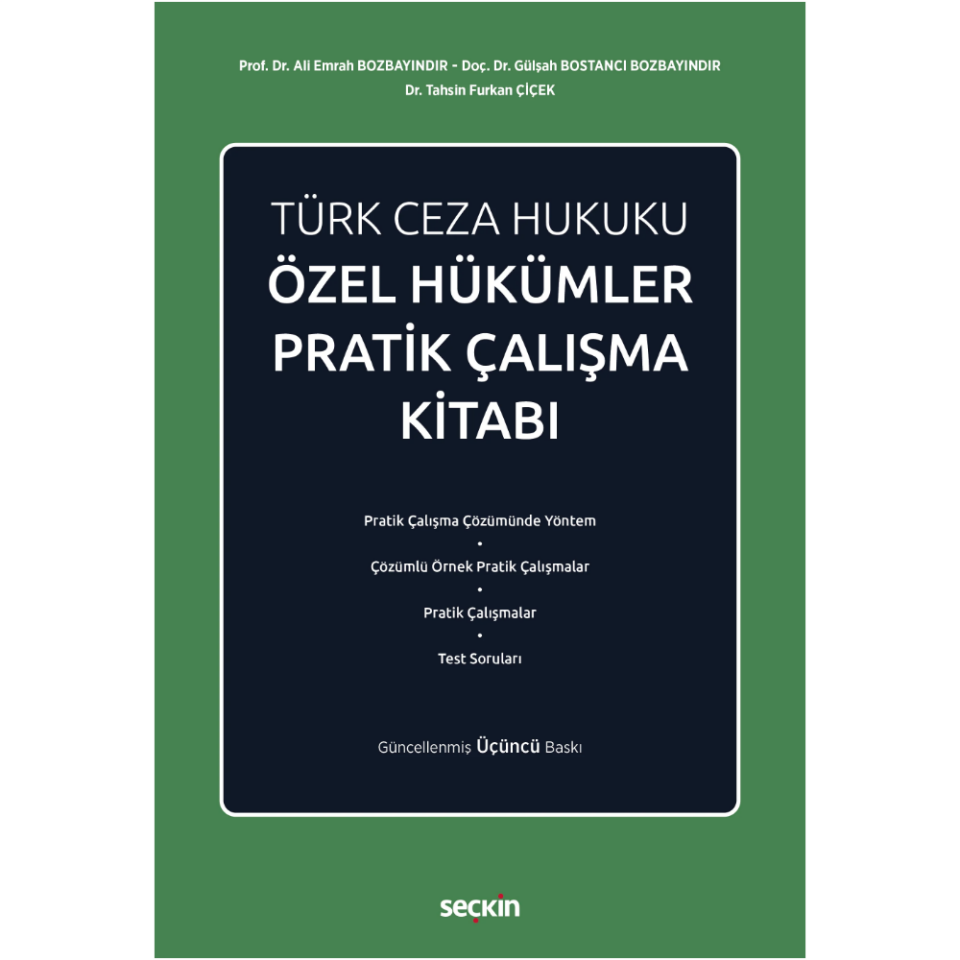 Türk Ceza Hukuku Özel Hükümler Pratik Çalışma Kitabı Seçkin Yayıncılık