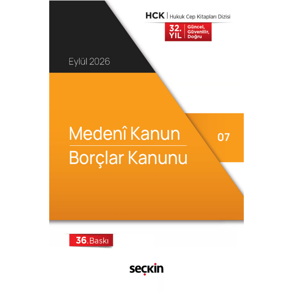 Medeni Kanun – Borçlar Kanunu (Cep Kitabı) Seçkin Yayıncılık