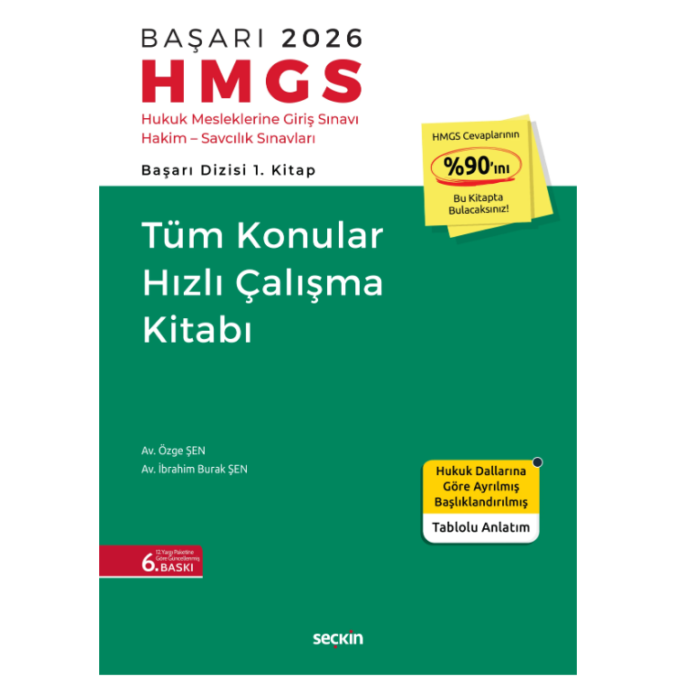 BAŞARI – HMGS Tüm Konular Hızlı Çalışma Kitabı- Seçkin Yayıncılık