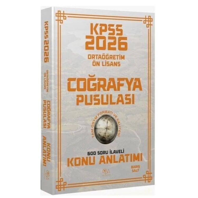 2026 KPSS Lise Ortaöğretim Ön Lisans Coğrafya Pusulası Konu Anlatımı - Barış Salt CBA Yayınları