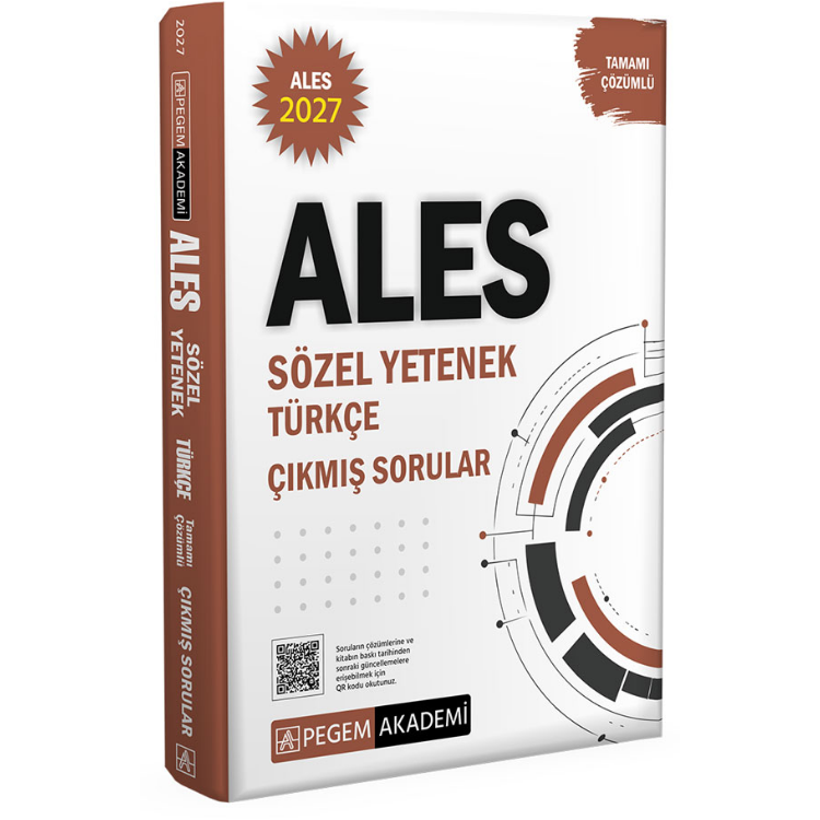 2027 ALES Sözel Yetenek Türkçe Tamamı Çözümlü Çıkmış Sorular- Pegem Yayınları