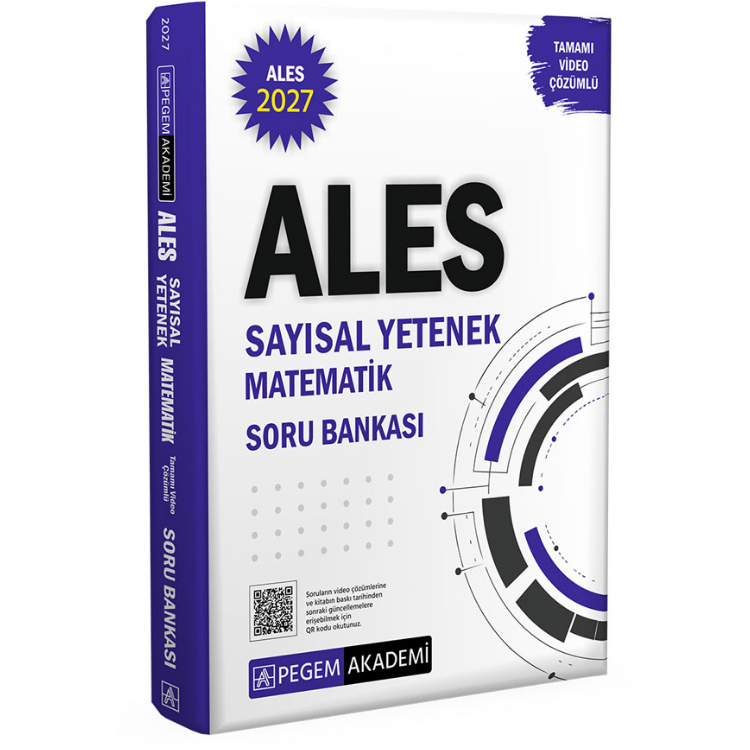 2027 ALES Sayısal Yetenek Matematik Tamamı Video Çözümlü Soru Bankası Pegem Yayınları
