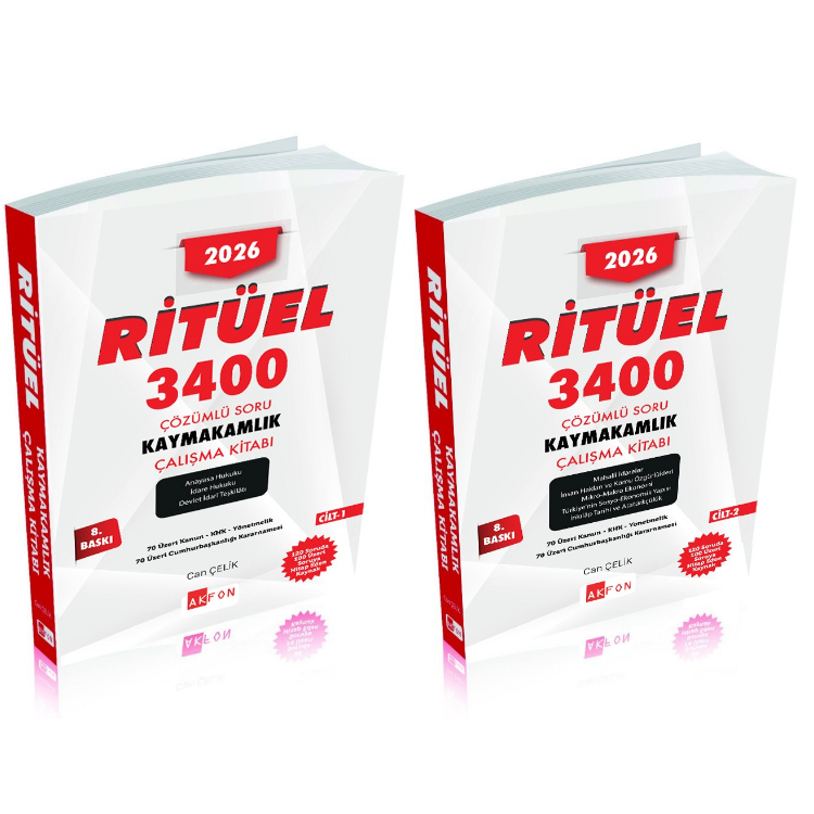 Ritüel 3400 Çözümlü Soru Bankası Can Çelik 8. Baskı 2026- Akfon Yayınları