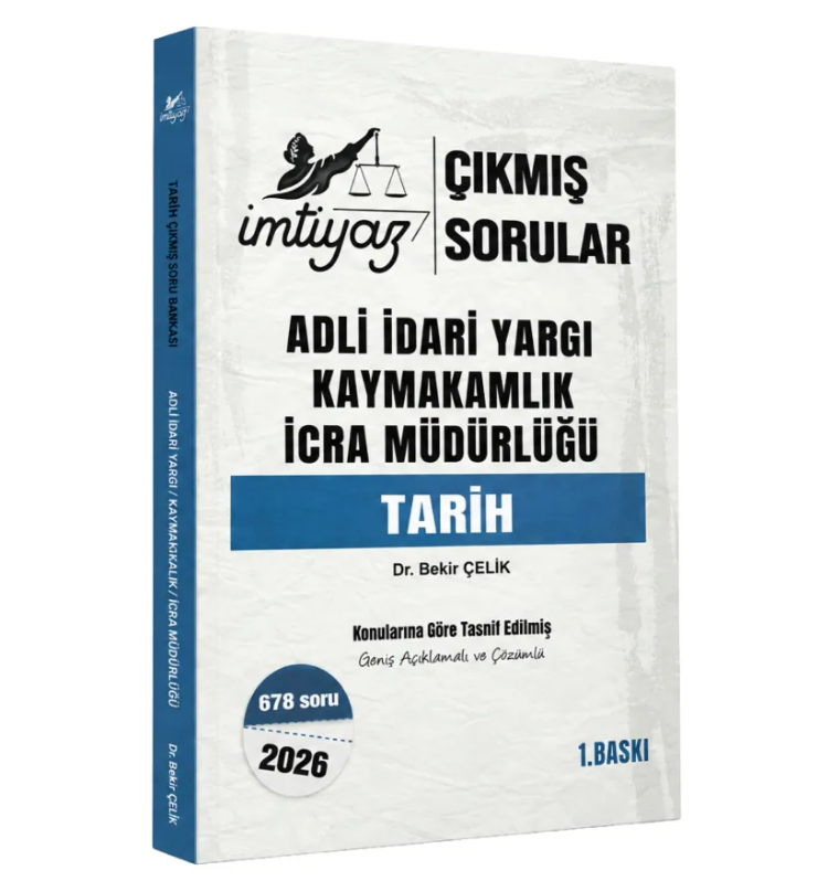 Adli İdari Hakimlik Kaymakamlık Tarih Çıkmış Sorular 2026 Bekir Çelik-İmtiyaz Yayıncılık