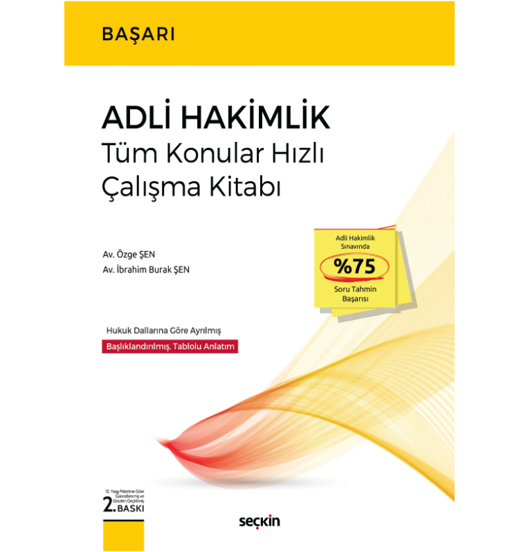 BAŞARI 2026– Adli Hakimlik Tüm Konular Hızlı Çalışma Kitabı- Seçkin Yayıncılık