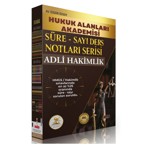 Test ADLİ HAKİMLİK Süre-Sayı Ders Notları Serisi Seti Savaş Yayınları 2026