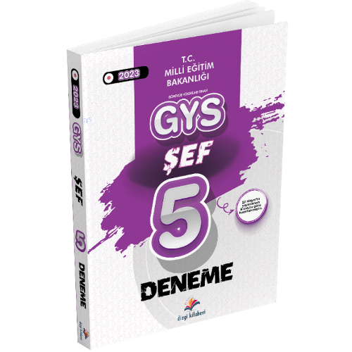 2023 Milli Eğitim Bakanlığı GYS Şef 5 Deneme Dizgi Kitap Yayınları