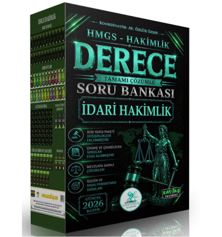 HUKAL İDARİ HAKİMLİK Derece Tamamı Çözümlü Soru Bankası Seti Savaş Yayınları 2026