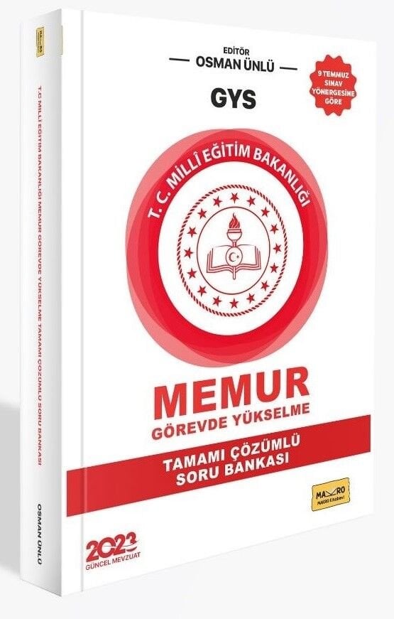 2023 T.C. Milli Eğitim Bakanlığı GYS Memur Soru Bankası Makro Kitabevi