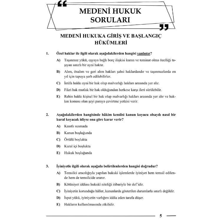 HMGS Medeni Hukuk Soru Bankası 3. Baskı Monopol Yayınları