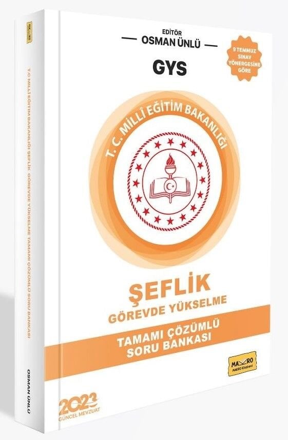2023 T.C. Milli Eğitim Bakanlığı GYS Şeflik Soru Bankası Makro Kitabevi