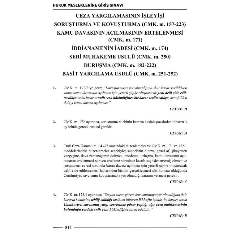 HMGS Ceza Hukuku Genel – Özel – CMK Soru Bankası 3. Baskı Monopol Yayınları