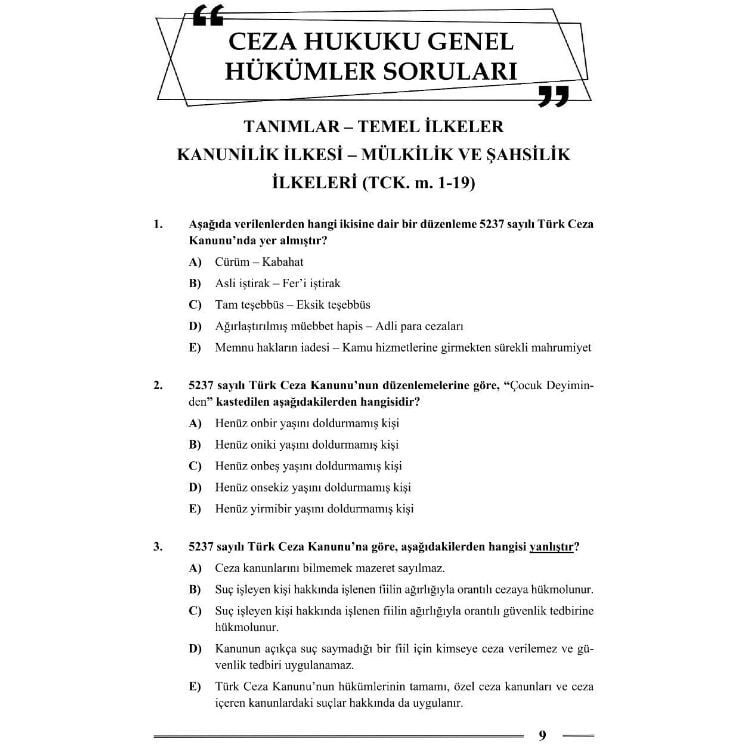 HMGS Ceza Hukuku Genel – Özel – CMK Soru Bankası 3. Baskı Monopol Yayınları