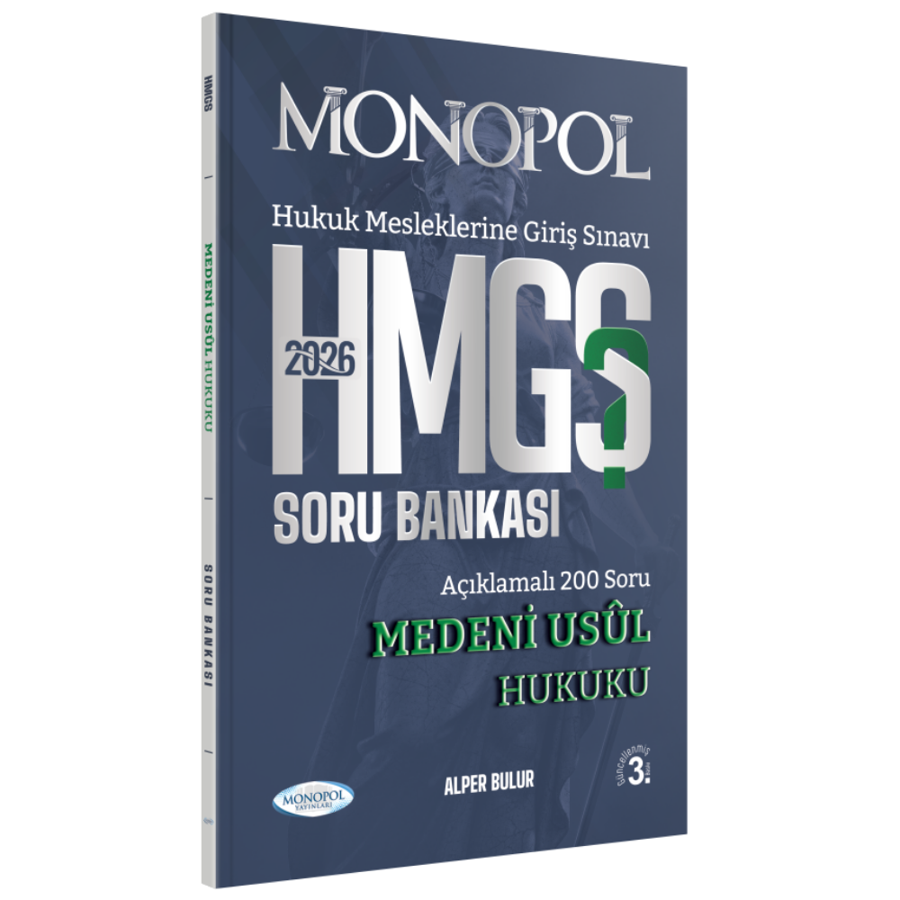 HMGS Medeni Usul Hukuku Soru Bankası 3. Baskı Monopol Yayınları