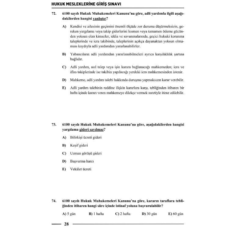 HMGS Medeni Usul Hukuku Soru Bankası 3. Baskı Şubat 2026