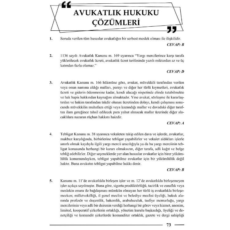 HMGS Avukatlık Hukuku Soru Bankası 3. Baskı Şubat 2026