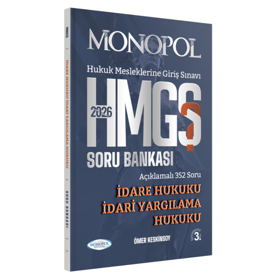 HMGS İdare Hukuku – İdari Yargılama Hukuku Soru Bankası 3. Baskı Monopol Yayınları