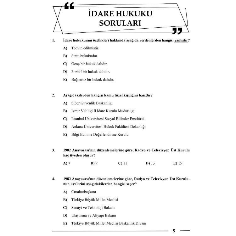 HMGS İdare Hukuku – İdari Yargılama Hukuku Soru Bankası 3. Baskı Monopol Yayınları