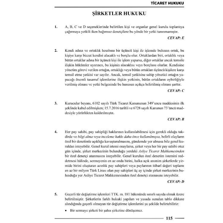 HMGS Ticaret Hukuku Soru Bankası 3. Baskı Monopol Yayınları