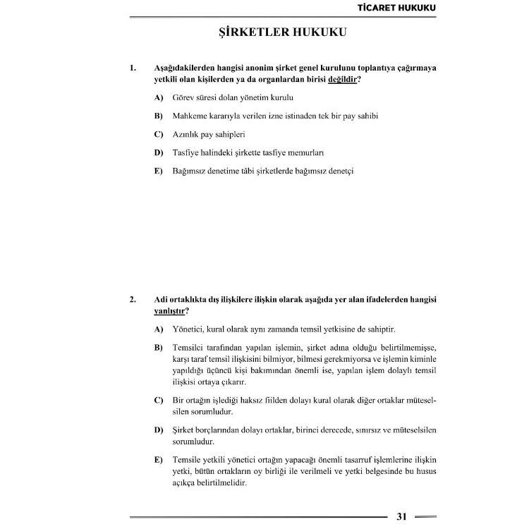 HMGS Ticaret Hukuku Soru Bankası 3. Baskı Monopol Yayınları