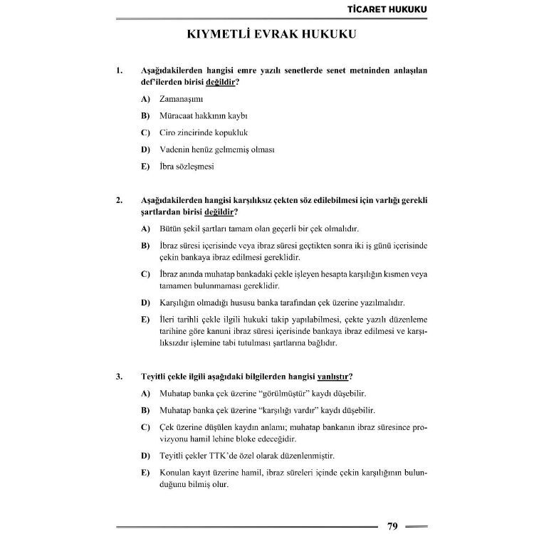 HMGS Ticaret Hukuku Soru Bankası 3. Baskı Monopol Yayınları