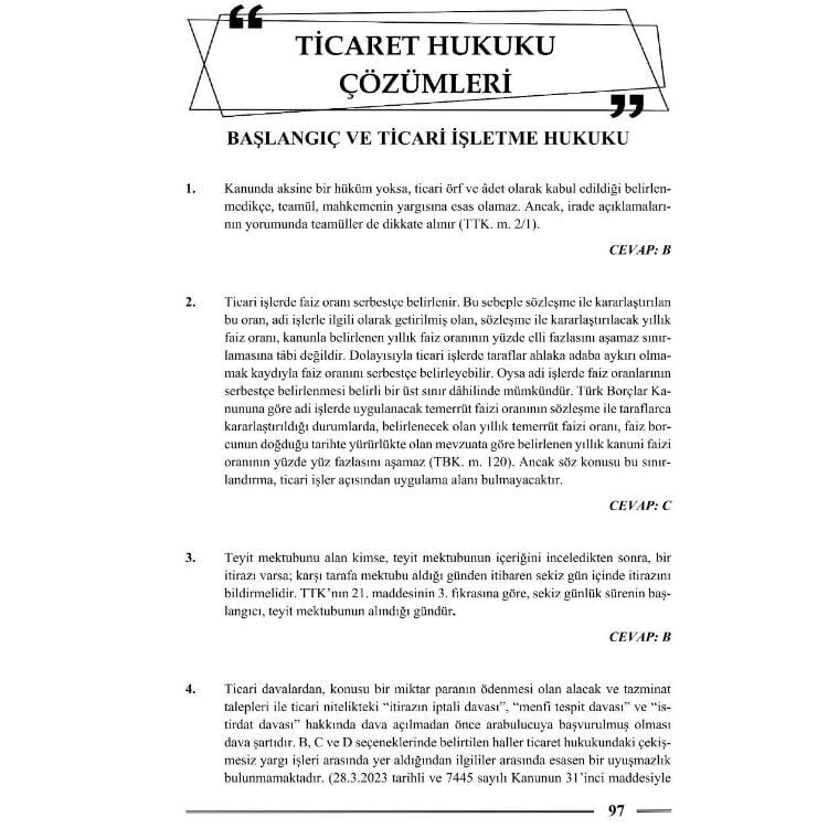 HMGS Ticaret Hukuku Soru Bankası 3. Baskı Monopol Yayınları