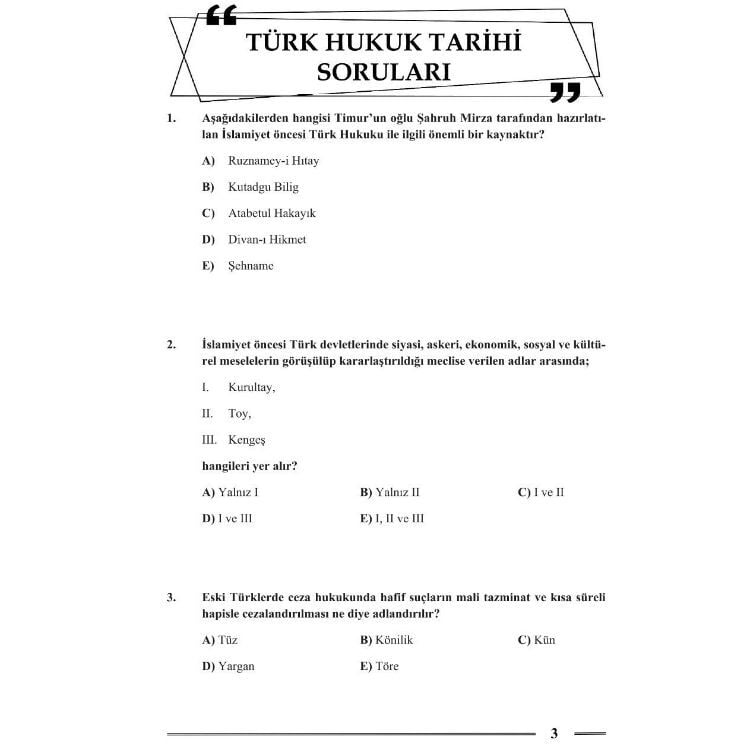 HMGS Türk Hukuk Tarihi Soru Bankası 3. Baskı Monopol Yayınları