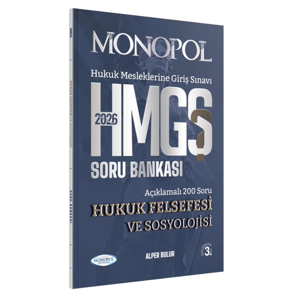 HMGS Hukuk Felsefesi ve Sosyolojisi Soru Bankası 3. Baskı Monopol Yayınları