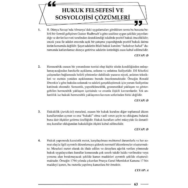 HMGS Hukuk Felsefesi ve Sosyolojisi Soru Bankası 3. Baskı Monopol Yayınları