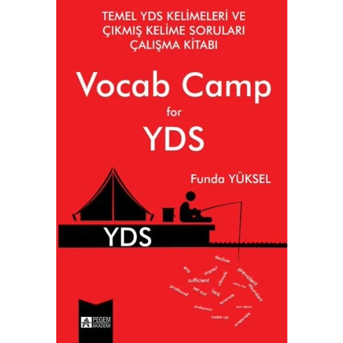 Temel YDS Kelimeleri ve Çıkmış Kelime Soruları Çalışma Kitabı Vocab Camp for YDS (Roman Boy) Pegem Yayınları