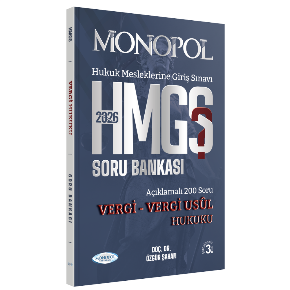 HMGS Vergi Hukuku – Vergi Usul Hukuku Soru Bankası 3. Baskı Monopol Yayınları