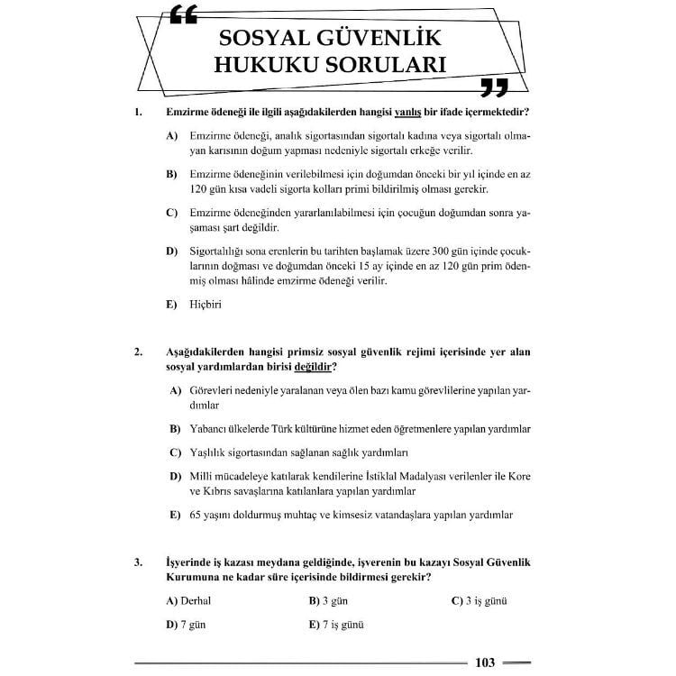 HMGS İş ve Sosyal Güvenlik Hukuku Soru Bankası 2. Baskı Monopol Yayınları