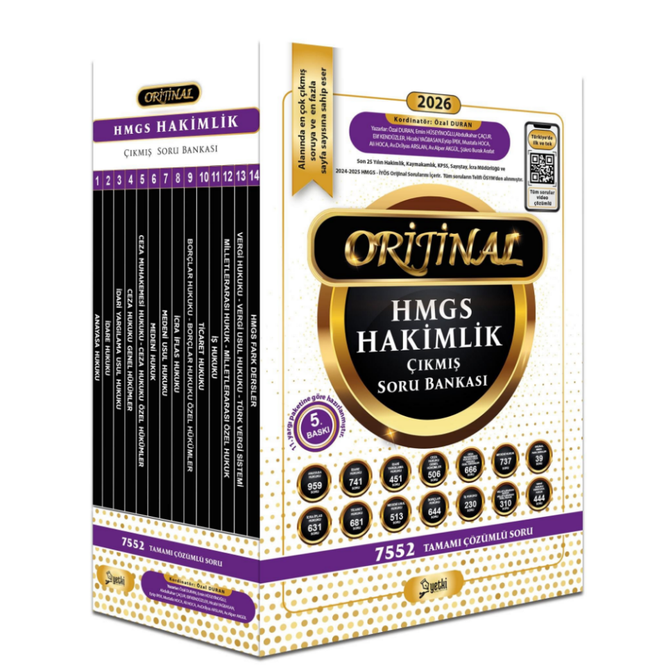 ORİJİNAL HMGS-HAKİMLİK ÇIKMIŞ SORU BANKASI 2026- Yetki Yayınları