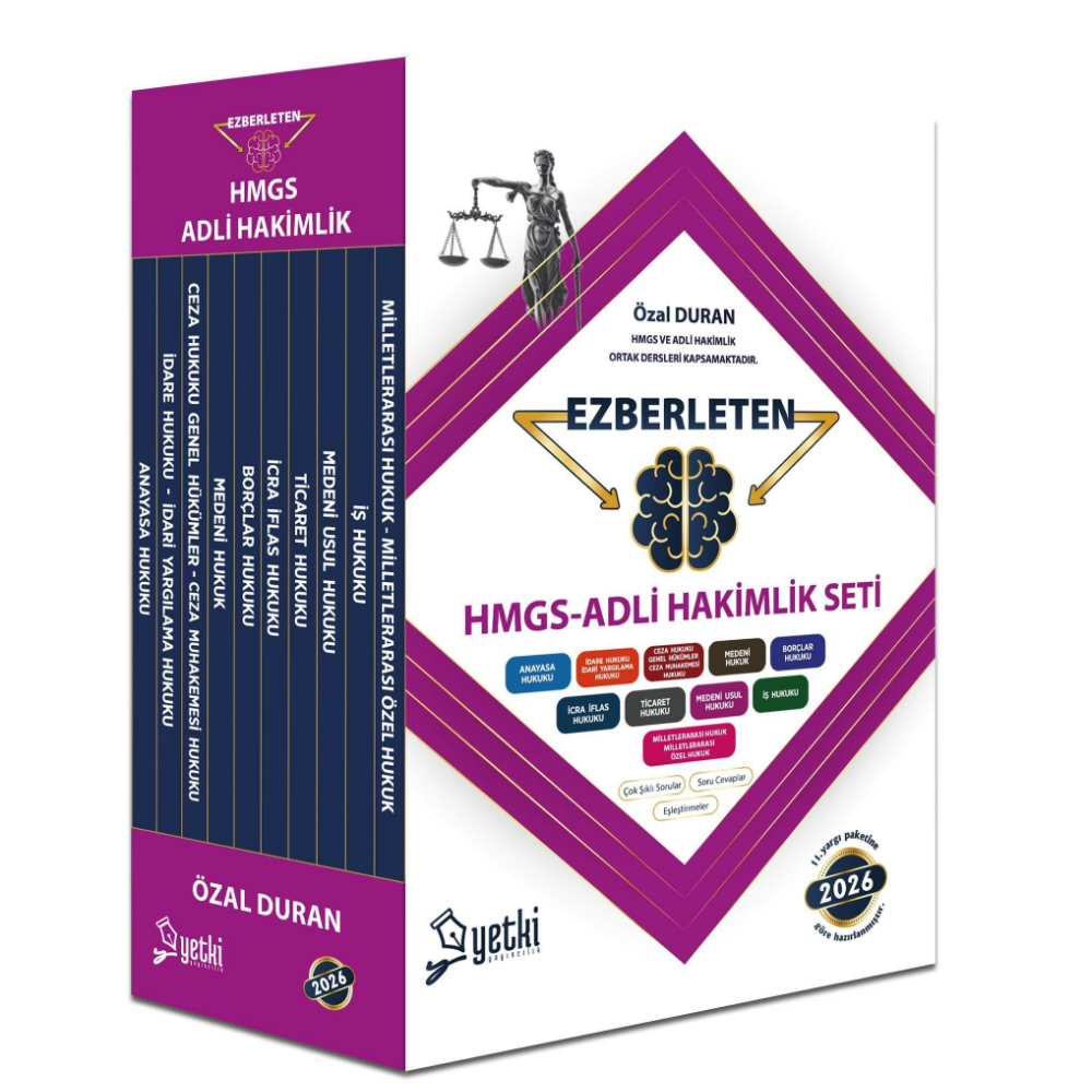 HMGS-ADLİ HAKİMLİK EZBERLETEN SET 2026- Yetki Yayınları