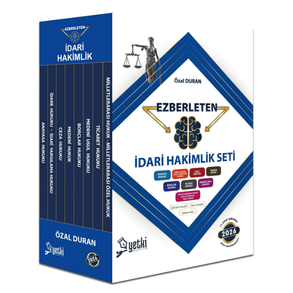 İDARİ HAKİMLİK EZBERLETEN SET 2026- Yetki Yayınları