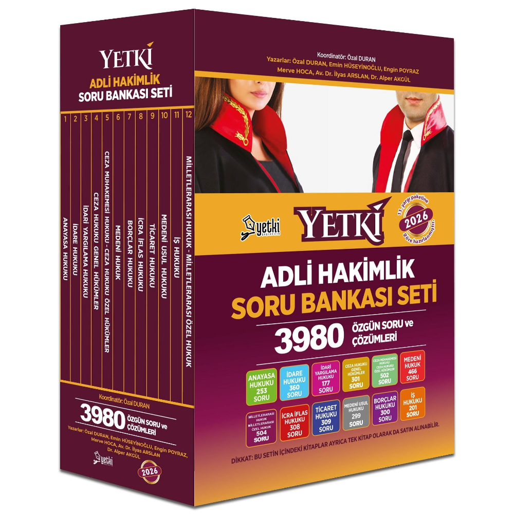 YETKİ ADLİ HAKİMLİK SORU BANKASI SETİ 2026- Yetki Yayınları