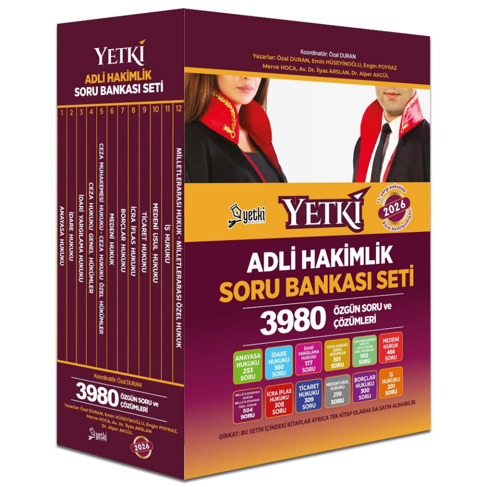 YETKİ ADLİ HAKİMLİK SORU BANKASI SETİ 2026- Yetki Yayınları
