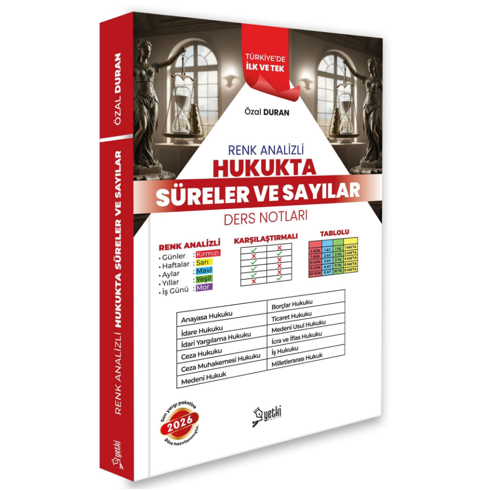 Renk Analizli Süreler Sayılar Ders Notları 2026 - Yetki Yayınları