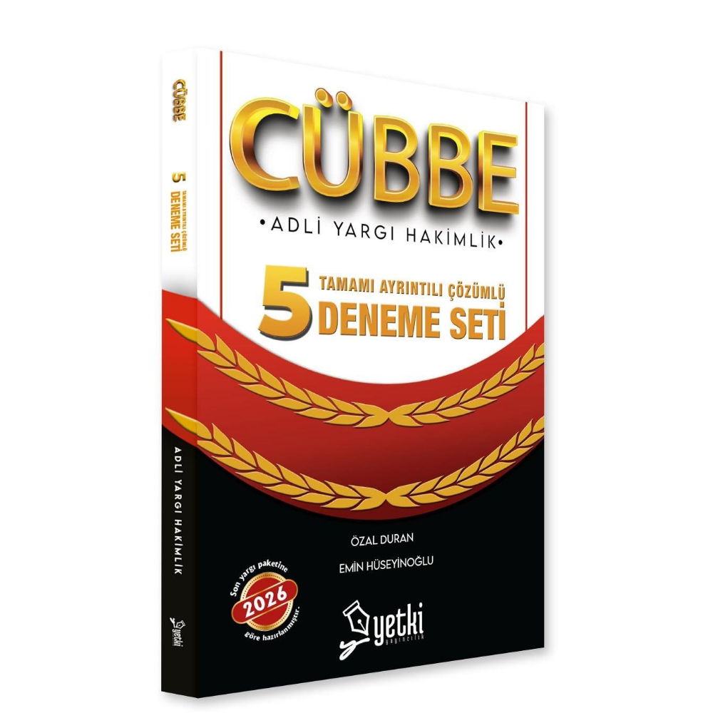 Cübbe Adli Hakimlik Çözümlü 5 Deneme Seti 2026 - Yetki Yayınları
