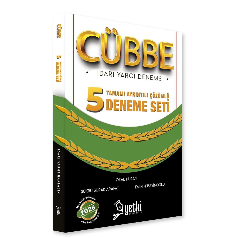 Cübbe İdari Hakimlik 5 Çözümlü Deneme 2026 - Yetki Yayınları
