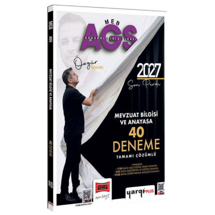 2027 MEB-AGS Mevzuat Bilgisi ve Anayasa Tamamı Çözümlü 40 Deneme-Yargı Yayınları