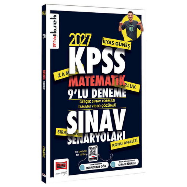 2027 KPSS Matematik Sınav Senaryoları Tamamı Video Çözümlü 9 Deneme İlyas Güneş-Yargı Yayınları