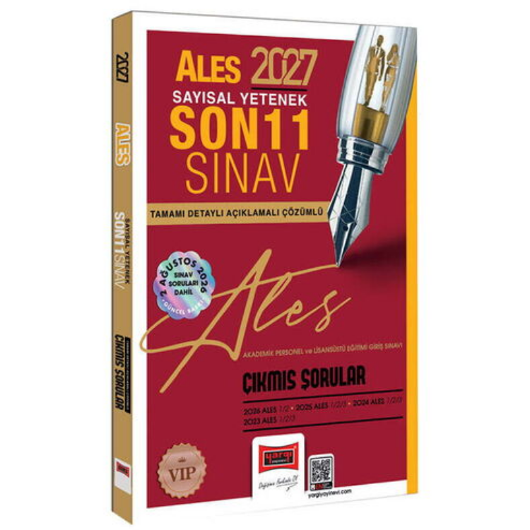 2027 ALES Sayısal Yetenek Son 11 Sınav Tamamı Çözümlü Çıkmış Sorular 2 Ağustos Sınav Soruları Dahil-Yargı Yayınları