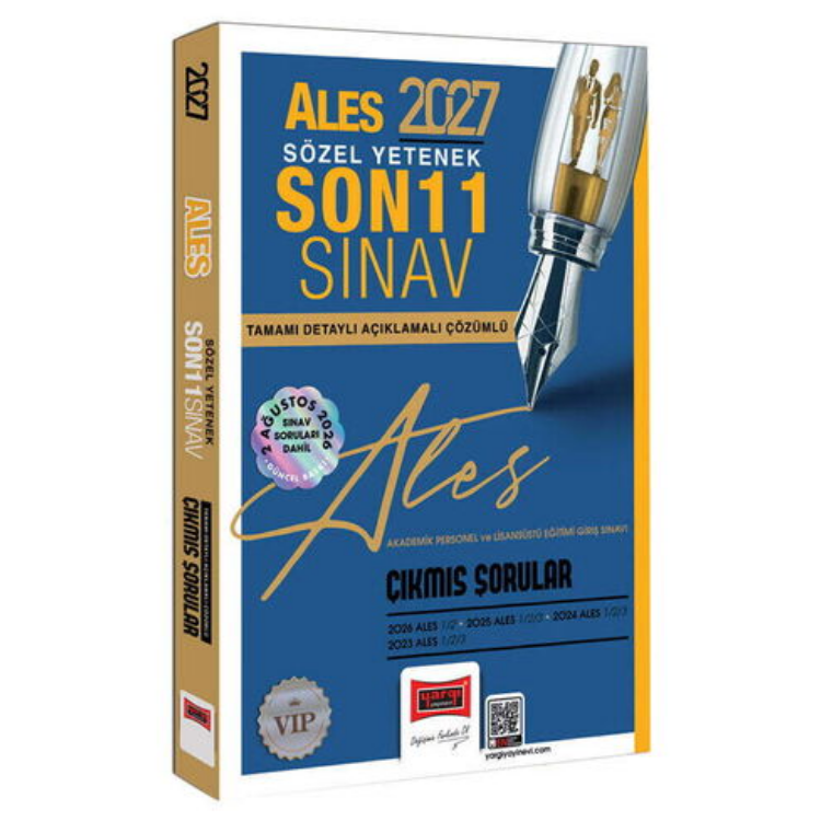 2027 ALES Sözel Yetenek Son 11 Sınav Tamamı Çözümlü Çıkmış Sorular 2 Ağustos Sınav Soruları Dahil-Yargı Yayınları