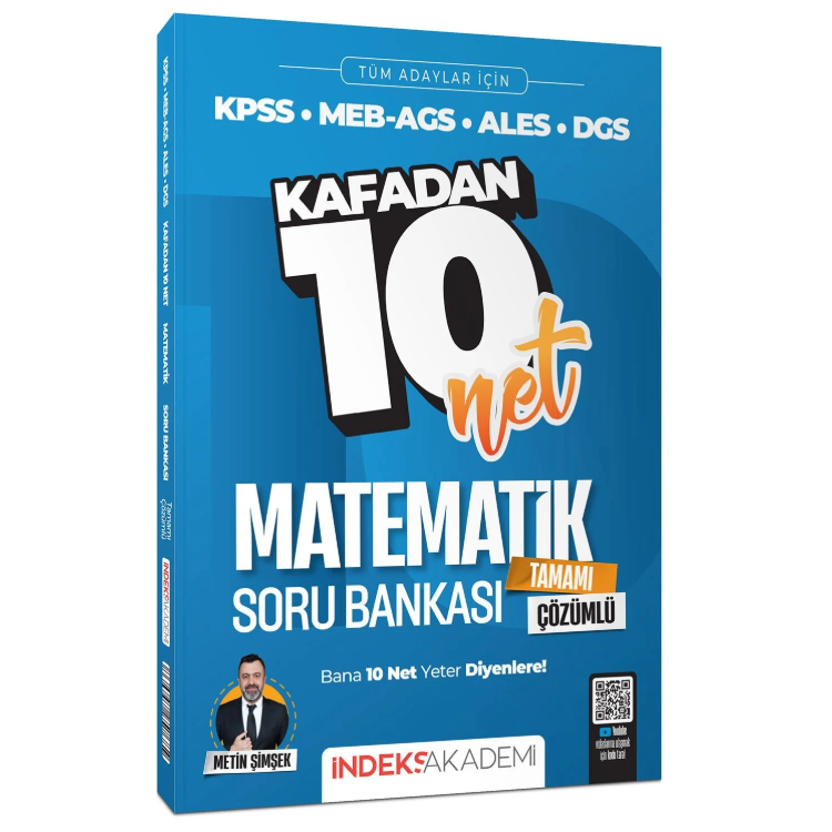 2026 KPSS ALES DGS Matematik Kafadan 10 Net Soru Bankası Çözümlü İndeks Akademi Yayıncılık