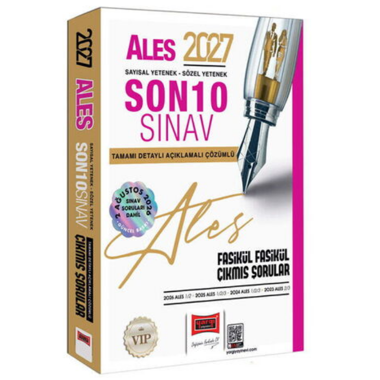 2027 ALES Sayısal-Sözel Yetenek Son 10 Sınav Fasikül Çıkmış Sorular 2 Ağustos Sınav Soruları Dahil-Yargı Yayınları