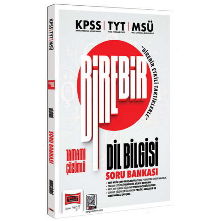 KPSS TYT MSÜ Birebir Tamamı Çözümlü Dil Bilgisi Soru Bankası-Yargı Yayınları